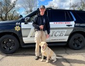 Photo of Officer Dominic Vannucci and K-9 Kilo