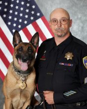 photo of Sergeant Robert Pickering and his K-9 Titan