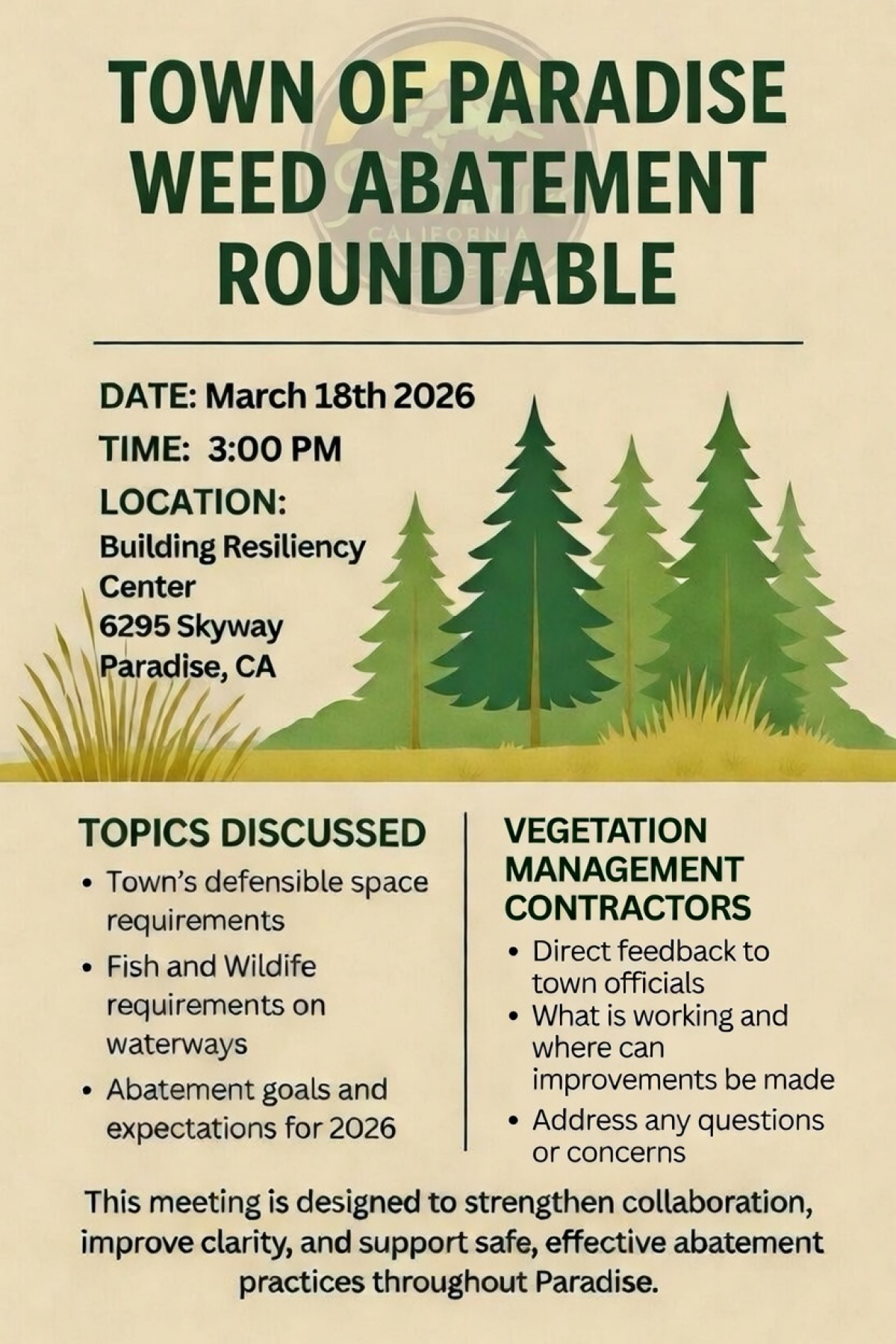 Weed Abatement Roundtable Flyer